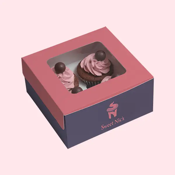 Custom Branded Cup Cake Boxes